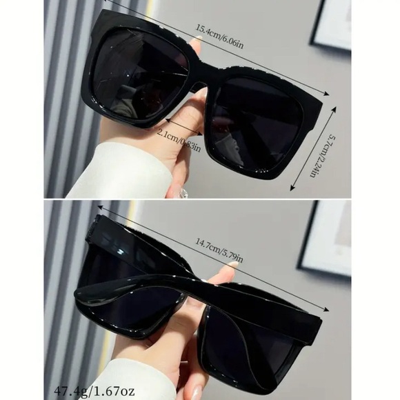 ‼️‼️Clearance-Fashion Geometric Large Frame Retro Bohemian Style Glasses - Picture 5 of 8